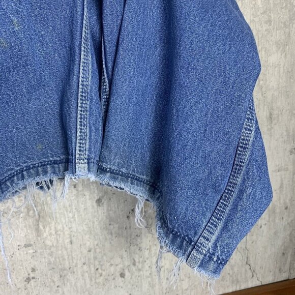 Key Imperial Size 40x26 Overalls Distressed Medium Wash Denim Adjustable Mens - Picture 6 of 11